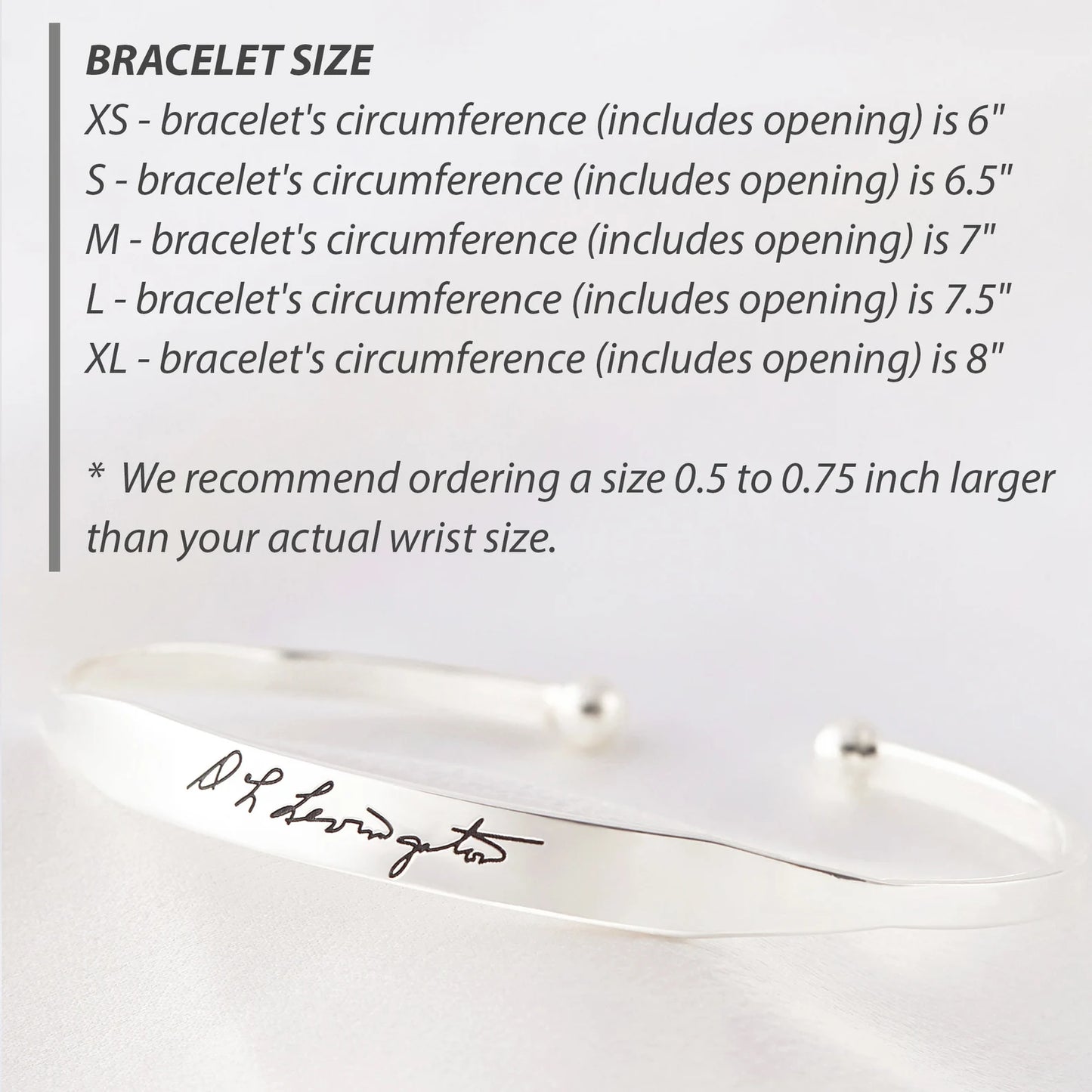 Handwritten Cuff Bracelet