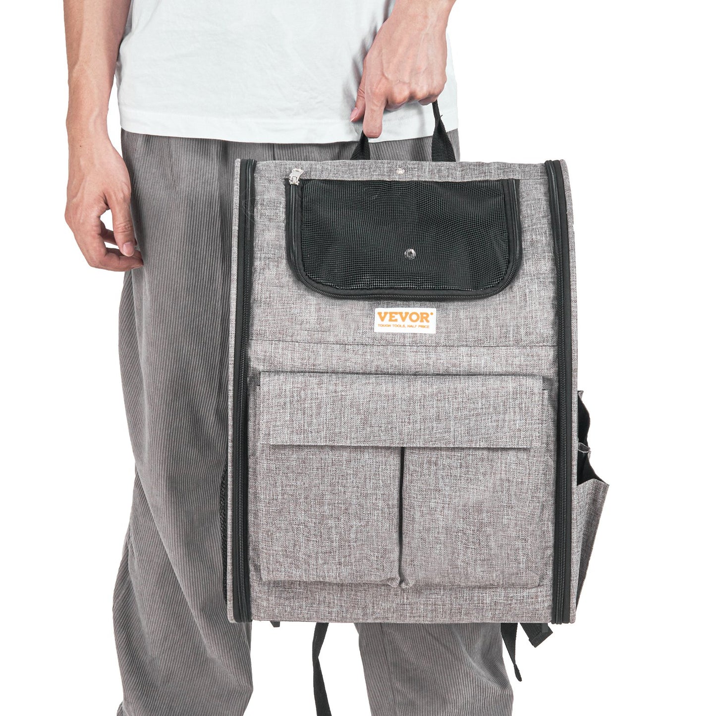 Cat Carrier with Wheels, Rolling Pet Carrier with Telescopic Handle