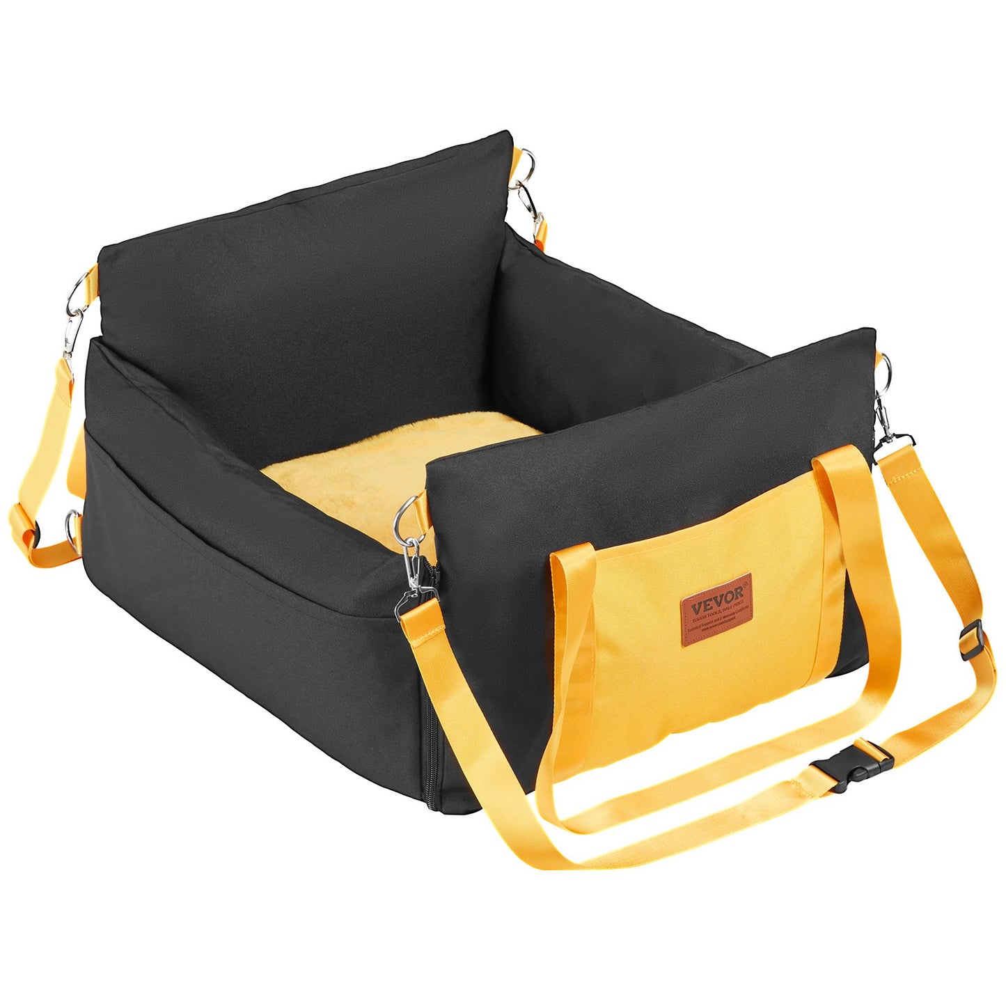 Asiento elevador impermeable para perros para coche, con asas laterales.