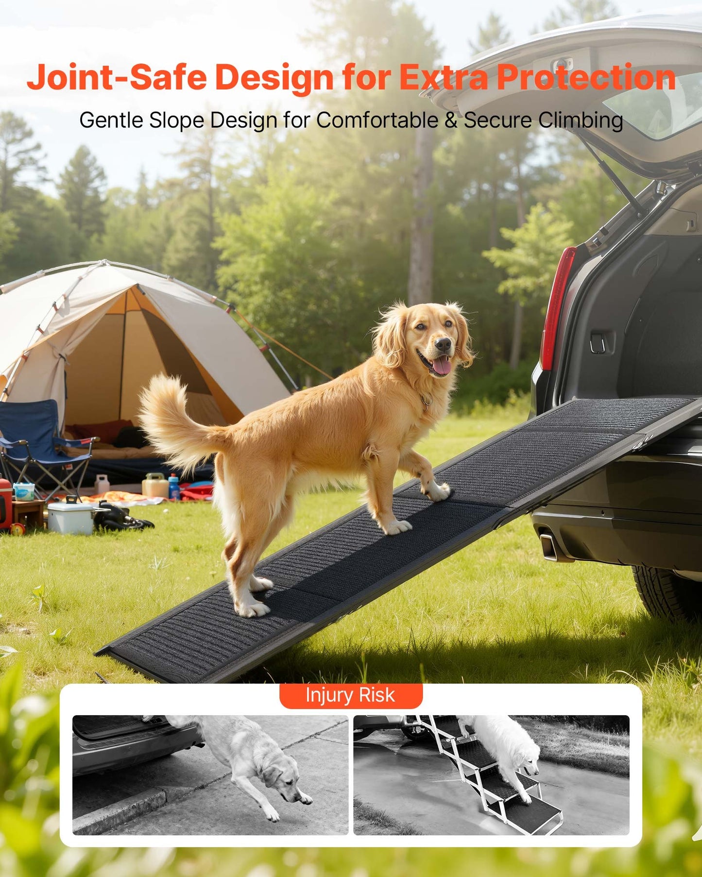 Dog Ramp for Cars, 180 x 43.2 cm, Folding Pet Ramps for Medium & Large