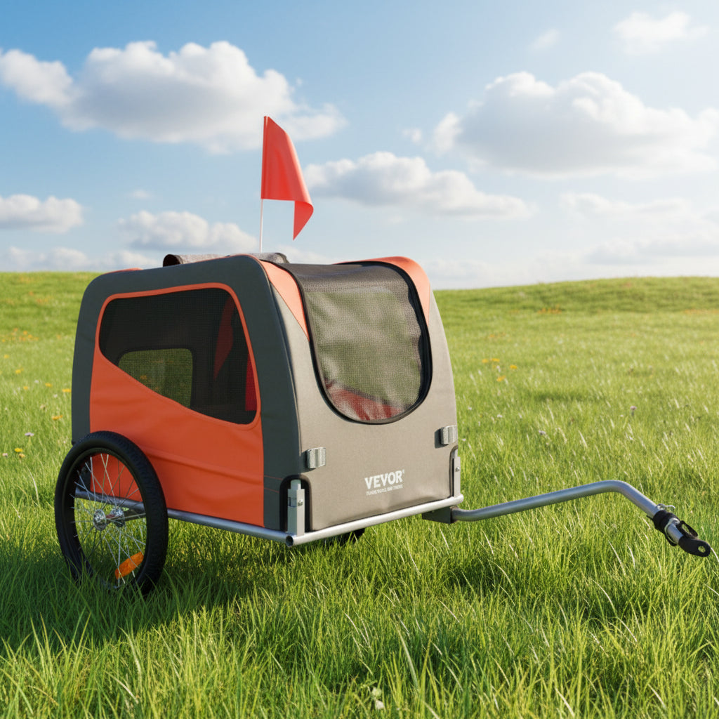 Remolque para bicicleta para perros, soporta hasta 66 libras, carrito para transportar mascotas en bicicleta,