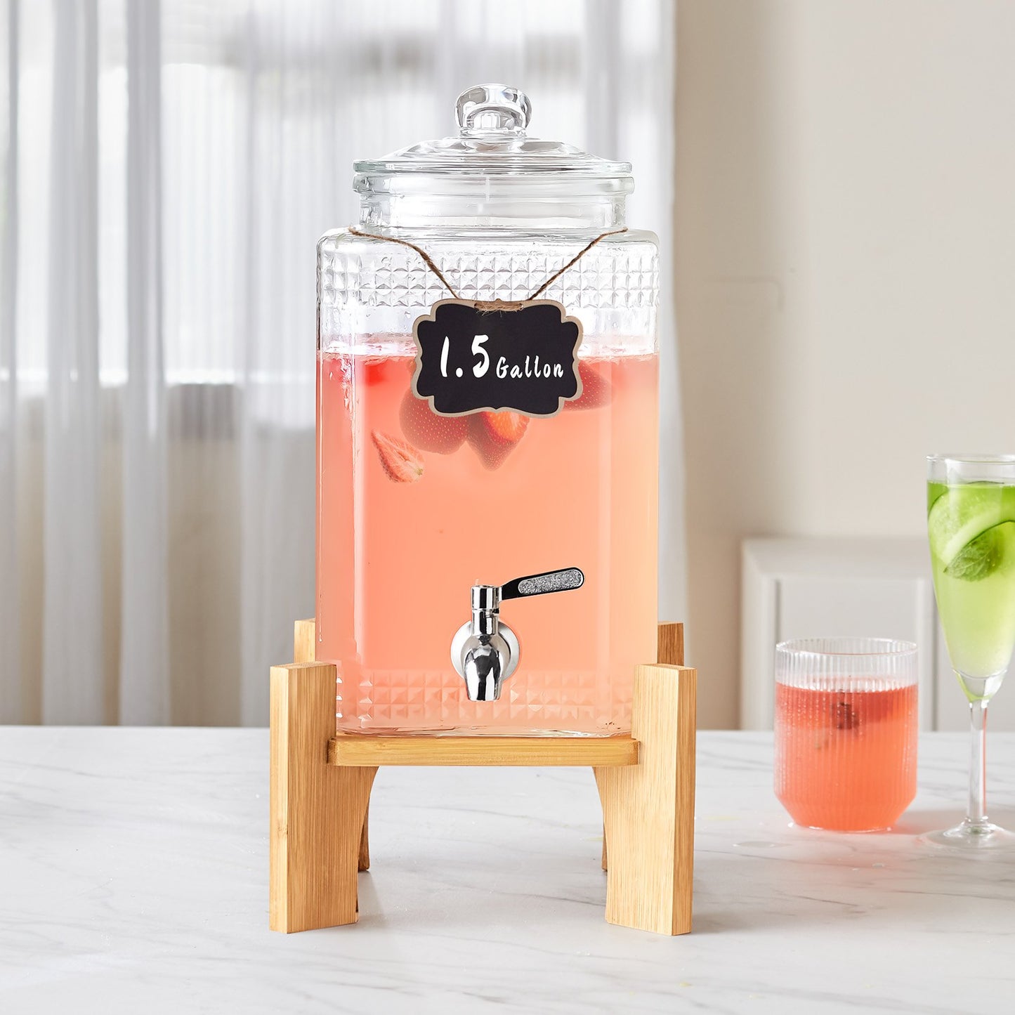 Dispensador de bebidas, dispensadores de bebidas de 1.5 galones/5.5 L para fiestas,
